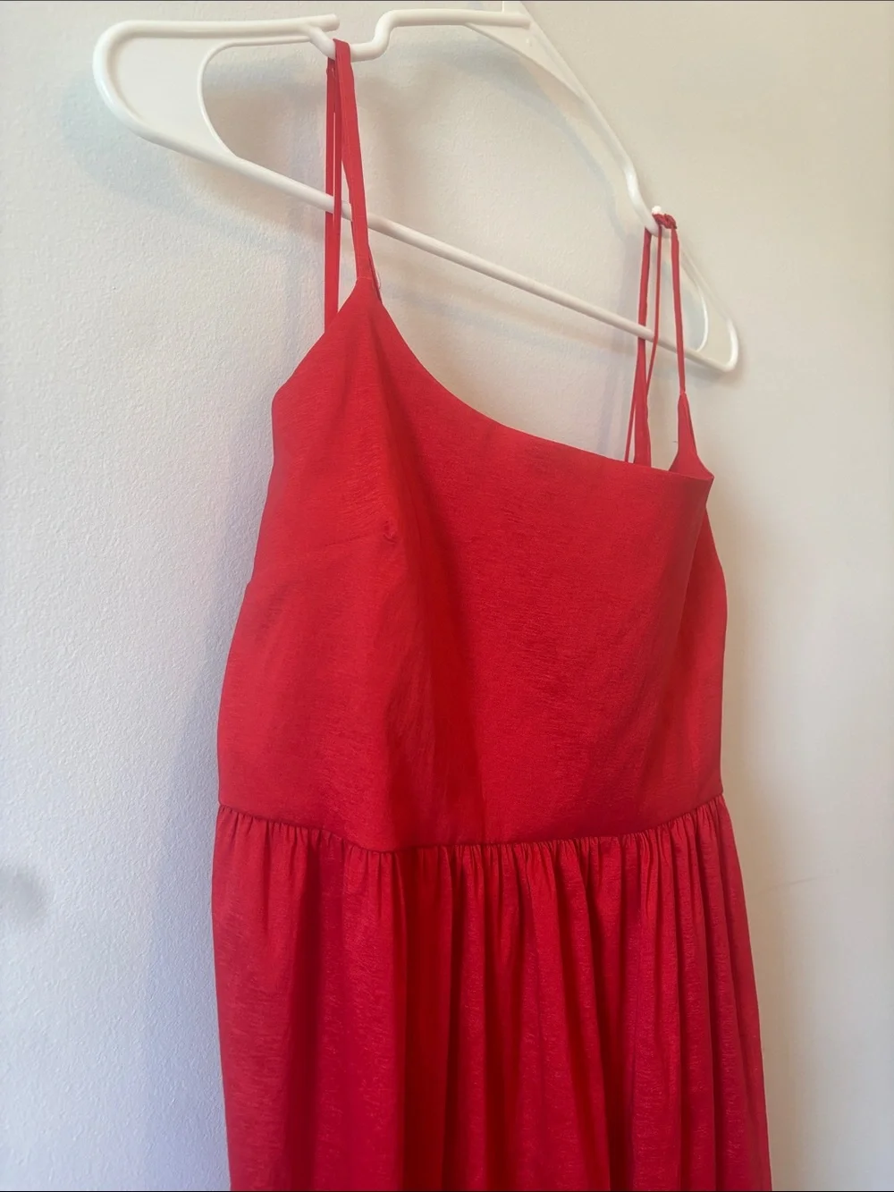 Abercrombie & Fitch Red Spaghetti-Strap Maxi Dress